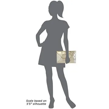 JNB Crushed Metallic Envelope Clutch for Any Occasion