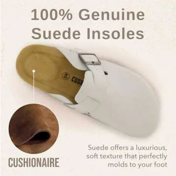 CUSHIONAIRE Hana Womens Clogs | Comfortable Vegan Suede Slip-Ons