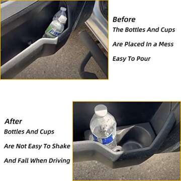 Dasbecan 2PCS Car Door Cup Holder Compatible with 2009-2020 Dodge Ram 1500 2500 3500 4500 5500 Front Driver Passenger Foam Holder Replaces # 5NN24XXXAA 1LD23XXXAA