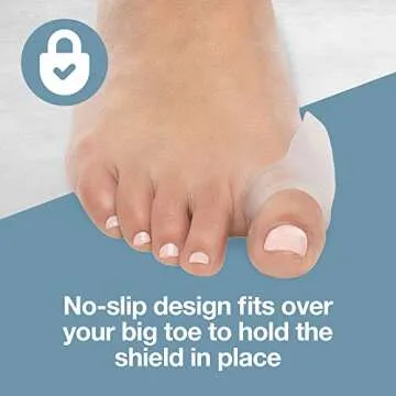 ZenToes Bunion Relief Guards | Gel Toe Protectors | Reusable Cushion for Big Toe Discomfort & Friction | Soft, Durable Shield for Foot Comfort | Fits Left & Right Feet | 4 Count