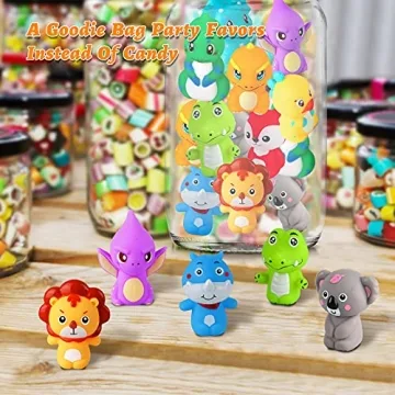 Vanmor Rubber Animal Bath Finger Puppets for Kids 1-3