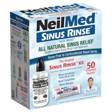 NeilMed Sinus Rinse Kit - 50 Count Nasal Relief for Allergies & Congestion