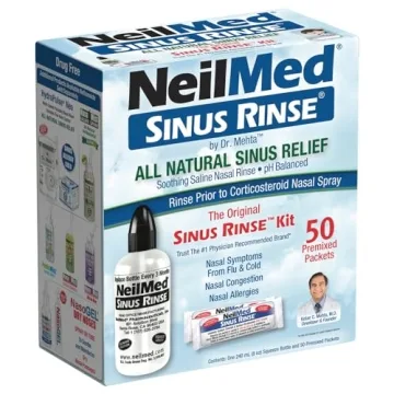 NeilMed Sinus Rinse Kit - 50 Count Nasal Relief for Allergies & Congestion