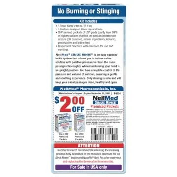 NeilMed Sinus Rinse Kit Nasal Relief 50 Count
