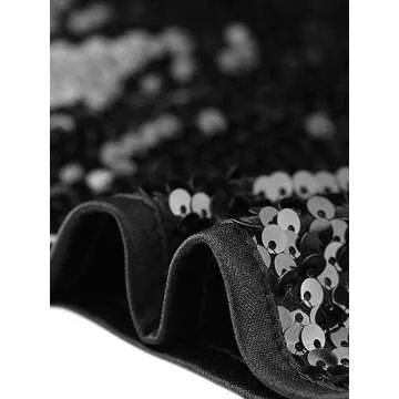 Allegra K Sequin Crop Top for Parties and Clubs