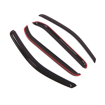 Tuningpros WD2-362 Dark Smoke 4 Pcs Set Window Visor for Nissan Xterra 2005-2016