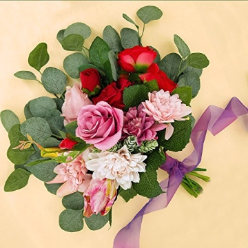 Elegant Supla 6 Pcs Silver Dollar Eucalyptus Spray