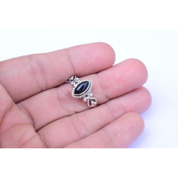 Elegant Black Onyx Handmade Silver Ring for Women