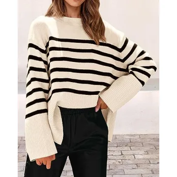 KIRUNDO Women's Oversized Knit Sweater for Stylish Fall 2025