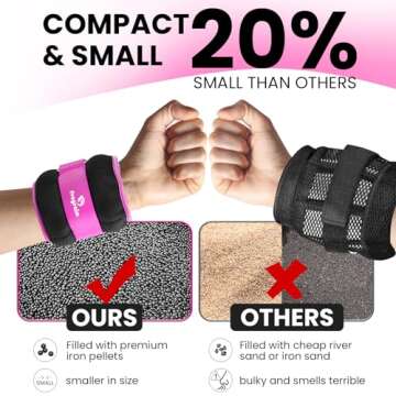 Ankle Weights for Women, Men and Kids - 1.5 LBS x 2 Strength Training Wrist/Leg/Arm Weight with Adju...