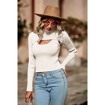 PRETTYGARDEN Women's 2 Piece Cutout Pullover Sweater