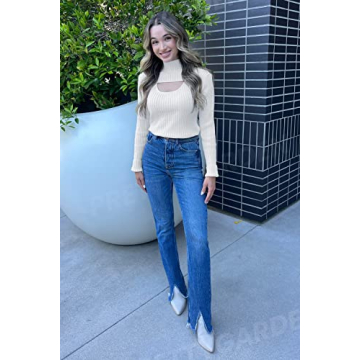 PRETTYGARDEN Women's 2 Piece Cutout Pullover Sweater