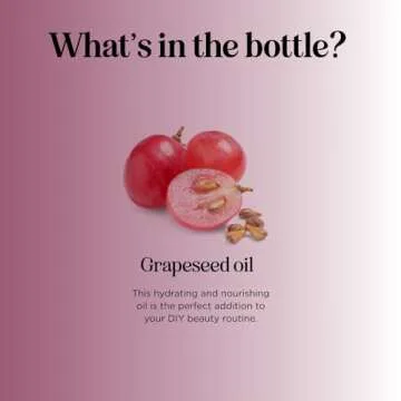 Pure Grapeseed Oil for Skin Care - Cold Pressed Grape Seed Oil Liquid for Skin with Moisturizing Carrier Oil for Essential Oils Mixing - Natural Vitamin E Anti Aging Body Oil for Dry Skin and Hair