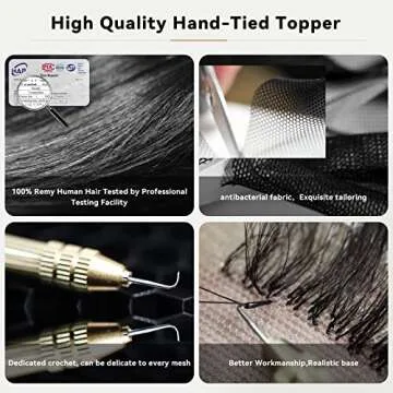 HAIRCUBE Remy Human Hair Toppers for Women 12in
