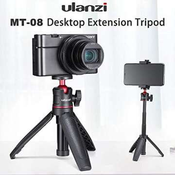 ULANZI MT-08 Mini Tripod Selfie Stick for iPhone & Camera