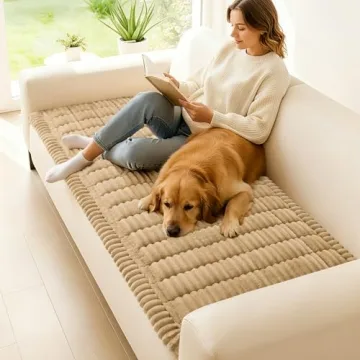 hyha Couch Covers for Dogs Washable Non-Slip Plush Protectors - Fuzzy Pet Couch Cover 27.6" x 59" (C...