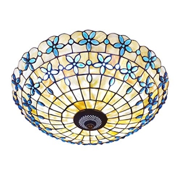 Exquisite AIBOTY Mediterranean Tiffany Style Ceiling Light Fixture