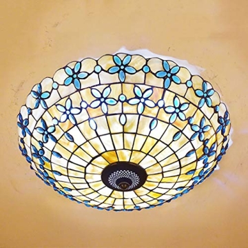 AIBOTY Mediterranean Tiffany Style Ceiling Light Fixture