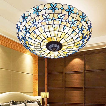 AIBOTY Mediterranean Tiffany Style Ceiling Light Fixture
