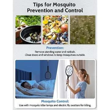 YISSVIC Electric Fly Swatter Bug Zapper Racket Rechargeable Mosquito Killer LED Light for Indoor Home Office Backyard Patio Camping