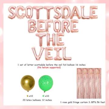 Scottsdale Bachelorette Party Decorations Rose Gold Theme
