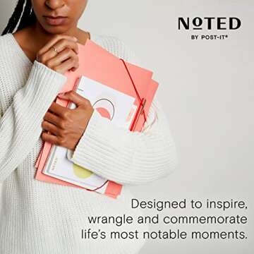 Noted by Post-it Brand Grey Tab Sticky Notes, 3x4 in, 30 Sheets/Pad, 90 Sheets Total (NTD-TAB-Gry)