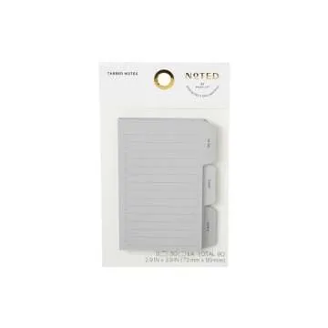 Noted by Post-it Brand Grey Tab Sticky Notes, 3x4 in, 30 Sheets/Pad, 90 Sheets Total (NTD-TAB-Gry)