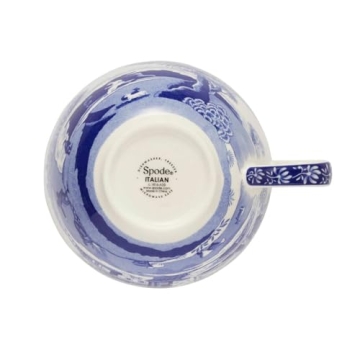 Spode Blue Italian Jumbo Cup & Saucer - 20oz Elegance