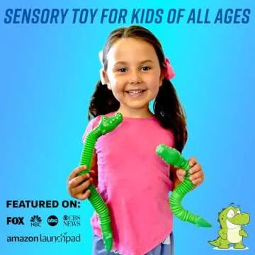 Pop Tubes Gator Pop Tube - Sensory Tubes Fidget Toy - Fun Alligator Toys for Toddlers & Kids All Age...