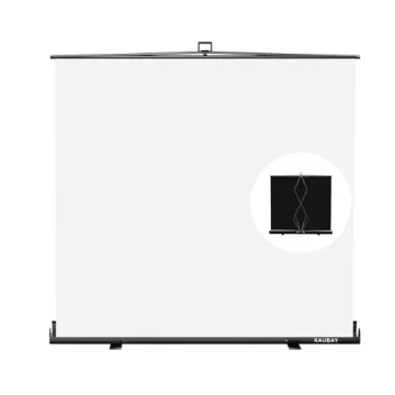 Wider Style RAUBAY 78.7 x 82.7in Large Collapsible White Backdrop Screen Portable Retractable Panel ...