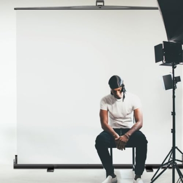 RAUBAY Green Screen - Large Collapsible Backdrop for Video Production