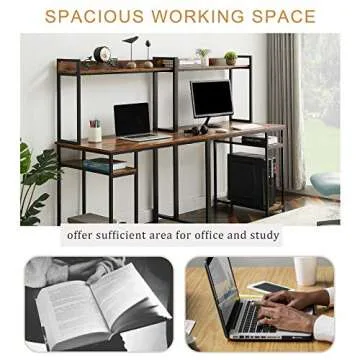 Danxee 78 Inch Modern Double Workstation Desk