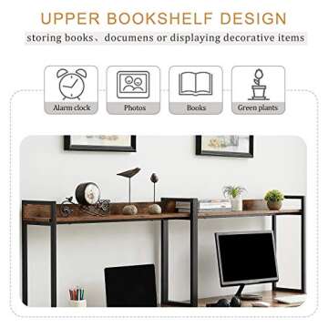 Danxee 78 Inch Modern Double Workstation Desk