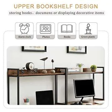 Danxee 78 Inch Modern Double Workstation Desk