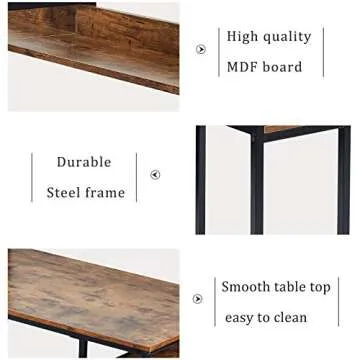 Danxee 78 Inch Modern Double Workstation Desk