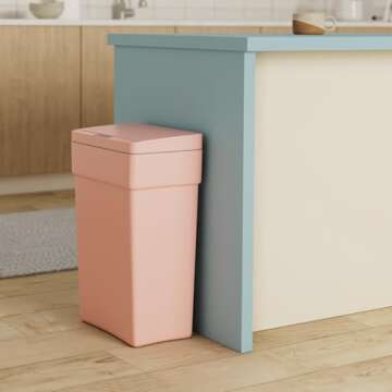 13 Gallon Trash Can Automatic Kitchen Trash Can Touch Free High-Capacity Garbage Can with Lid for Be...