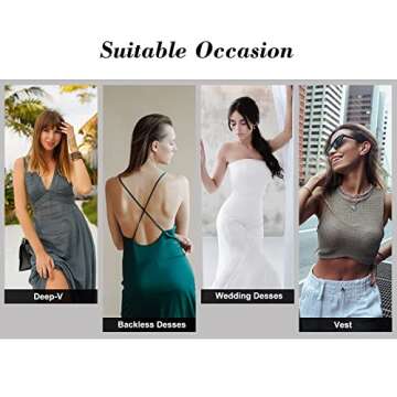 Sticky Bra Invisible Push up Bra Reusable Adhesive Bra for Backless Dresses Strapless Sticky Boobs Push up Bra for Women with Soft Silicone Nipple Covers Set C