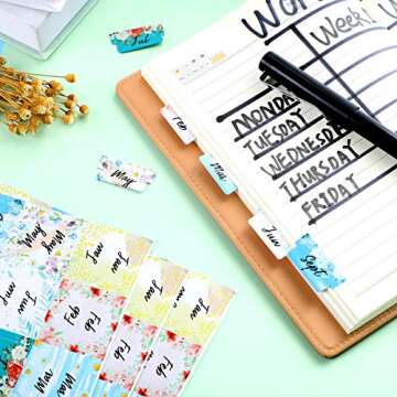 Colorful Monthly Adhesive Tabs for Planner Organization