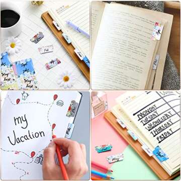Colorful Monthly Adhesive Tabs for Planner Organization