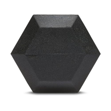 Amazon Basics 15lb Rubber Hex Dumbbell - Versatile Weight Training
