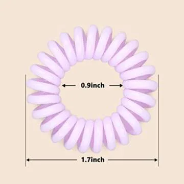Teqifu 20 Pack No Crease Spiral Hair Ties for Women
