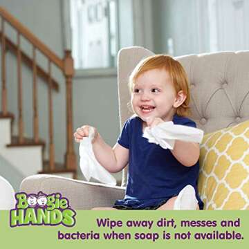 Boogie Wipes & Hand Sanitizer Bundle for Kids Health