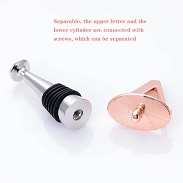 Elegant Rose Gold Wine Stoppers - Perfect Gift for Wine Lovers