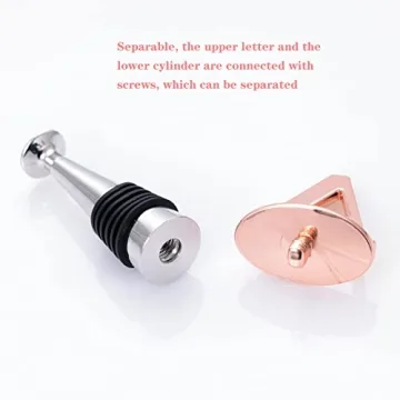 Elegant Rose Gold Wine Stoppers - Perfect Gift for Wine Lovers