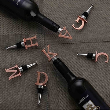 Elegant Rose Gold Wine Stoppers - Perfect Gift for Wine Lovers