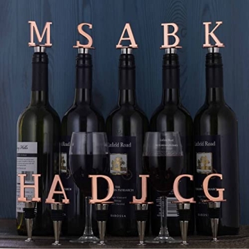 Elegant Rose Gold Wine Stoppers - Perfect Gift for Wine Lovers