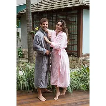 Simplicity Plush Spa Hotel Kimono Bath Robes Female Bath Robe for Women Pink Robe