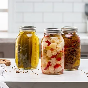 Versatile 32 oz Mason Jars Starter Kit with Lids & Labels