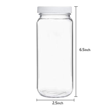 Suwimut 16 Pack Glass Juicing Bottles for Healthy Drinks