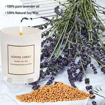 Gifts for Women Men-Scented Candles 100% Pure Natural Soybean Wax with Plant Essential Oils, Perfect...